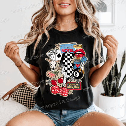 Checkered Smiley Rodeo Tee - Comfort Colors 1717 Tee