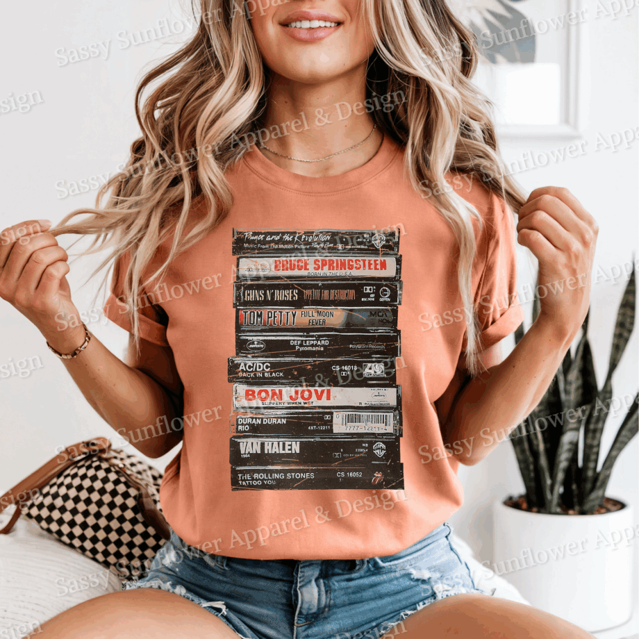 Overbooked & Over It Bookstack Tee - Comfort Colors 1717 Tee