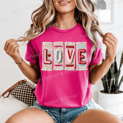 Love Ticket Blocks Graphic Tee - Comfort Colors 1717 Tee