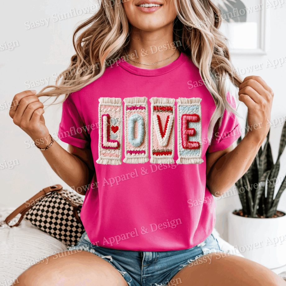 Love Ticket Blocks Graphic Tee - Comfort Colors 1717 Tee