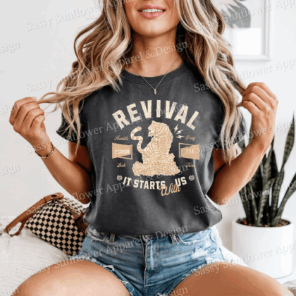 Revival Tour Western Graphic Tee - Tultex 202 Fine Jersey Tee